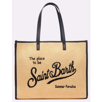 mc2 vivian straw straw shoulder bag with piping