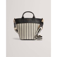 ted baker riveri woven webbing bucket bag (διαστάσεις: 31 x 24.5 x 9εκ.) 280180-navy multi