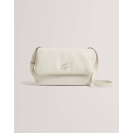 ted baker marrisa padded leather crossbody bag (διαστάσεις: 22 x 16 x 7εκ.) 279186-ecru ecru
