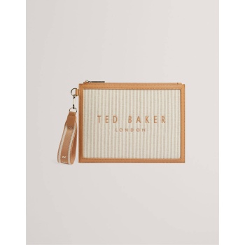ted baker hayss striped canvas webbing pouch (διαστάσεις