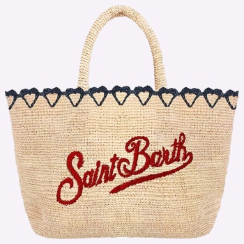 mc2 raffia beach mid-beach bag in raffia-heart border 1041
