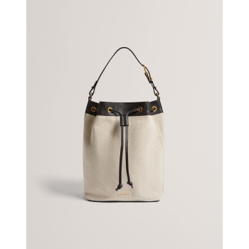 ted baker tashah belt detail canvas herringbone backpack