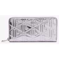 lacoste πορτοφολι money pieces 3nf5138hn-r53 metallicsilver