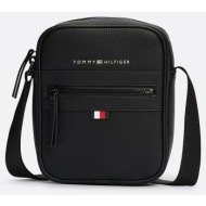 tommy hilfiger jeans essential pu mini reporter (διαστάσεις: 17 x 6 x 21εκ.) am0am09504-bds black