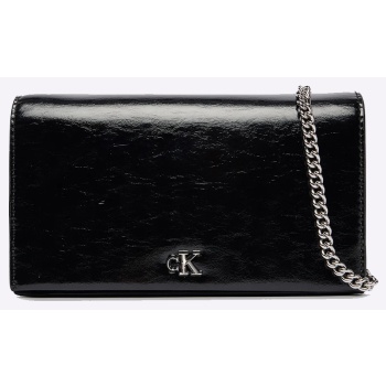 calvin klein jeans ck metallic wallet on chain
