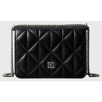 calvin klein quilted mini chain bag lv04f3321g-ub1 black