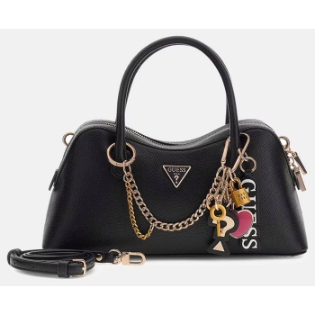 guess davina satchel τσαντα γυναικειο hwbg9899060-bla black