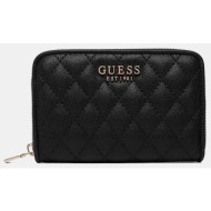 guess atabey slg medium zip around πορτοφολι γυναικειο swqg9894140-bla black