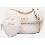 guess atabey convertible xbody flap τσαντα γυναικειο hwqg9894210-off offwhite