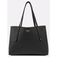 guess brenton tote τσαντα γυναικειο hwpg9648230-bla black