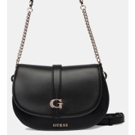guess carrie flap shoulder bag τσαντα γυναικειο hwvg9896200-bla black