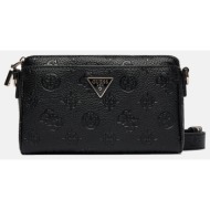 guess cresidia ii mini xbody top zip τσαντα γυναικειο hwpd9888720-blo totalblack