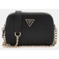 guess noelle ii crossbody camera τσαντα γυναικειο hwzg9672140-bla black