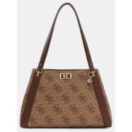 guess karnilla logo gfriend carryall τσαντα γυναικειο hwos9901220-lgw brown