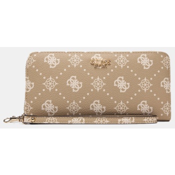 guess carrie logo slg lrg zip around πορτοφολι γυναικειο