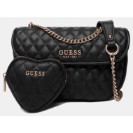 guess atabey convertible xbody flap τσαντα γυναικειο hwqg9894210-bla black