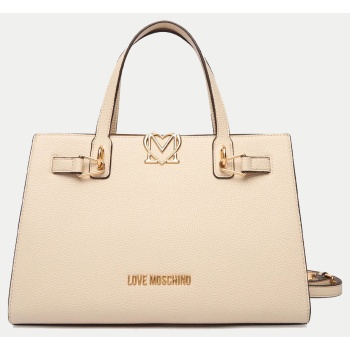 love moschino τσαντα jc4126pp1olm0-110 cream