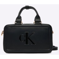 calvin klein jeans bold ck elongated mini tote lv04f3411g-ub1 black