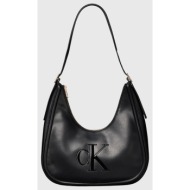 calvin klein jeans bold ck crescent bag lv04f3427g-ub1 black