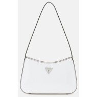 guess ακυρο arnela top zip shoulder bag τσαντα γυναικειο hwny9496170-whi white