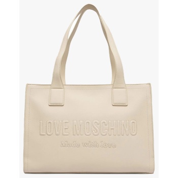 love moschino τσαντα jc4045pp1ole0-110 ecru