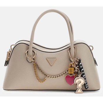 guess davina satchel τσαντα γυναικειο hwbg9899060-lta cream