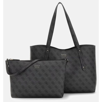 guess brenton tote τσαντα γυναικειο hwlg9648230-clo gray