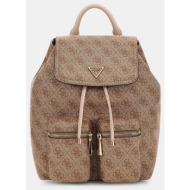 guess manhattan ii flap backpack τσαντα γυναικειο hwsg7118310-ltl sandybrown
