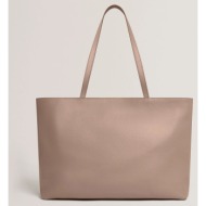 ted baker lenyya large leather tote bag 281394-taupe sandybrown