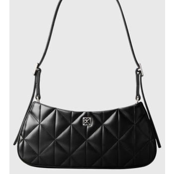 calvin klein quilted sm shoulder bag lv04f3327g-ub1 black
