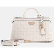 guess sandy sml girlfriend satchel τσαντα γυναικειο hwwg8418050-off offwhite