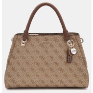 guess noelle ii luxury satchel τσαντα γυναικειο hwbg9672070-lgw sandybrown