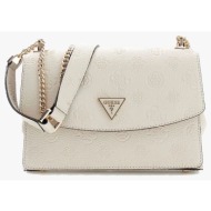guess cresidia ii cnvrtbl xbody flap τσαντα γυναικειο hwpd9888210-ofl ecru