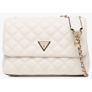 guess giully ii 2 comp cnvrtble flap τσαντα γυναικειο hwqg9673200-off offwhite