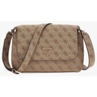 guess meridian ii flap crossbody τσαντα γυναικειο hwsg6974200-ltl sandybrown