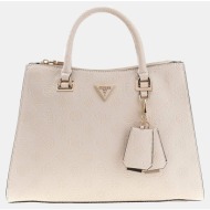 guess cresidia ii society satchel τσαντα γυναικειο hwpd9888070-ofl offwhite