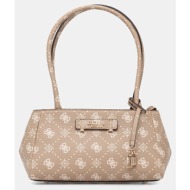 guess carrie logo grlfnd shldr stchl τσαντα γυναικειο hwgp9898080-bsg biege