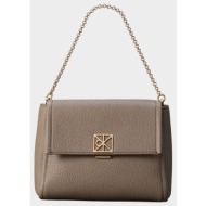 calvin klein jeans emblem hw pebble crossbody 20 lv04f3511g-vfu sandybrown