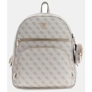 guess power play ii lrg tech bckpck τσαντα γυναικειο hwsl7124350-dko ecru