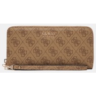 guess brenton slg lrg zip around αξεσουαρ γυναικειο swlg9648146-ltl sandybrown