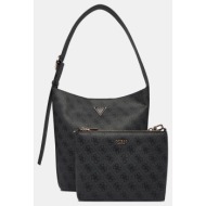 guess meridian ii bucket τσαντα γυναικειο hwsg6974040-clo gray