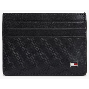 tommy hilfiger th emboss cc holder am0am14240-bds black