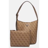 guess meridian ii bucket τσαντα γυναικειο hwsg6974040-ltl sandybrown