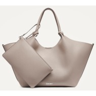 dkny r42bae48 paula tote handbag dkny r42bae48-mnk biege