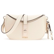 guess brooke shoulder bag τσαντα γυναικειο hwbg9897180-off offwhite