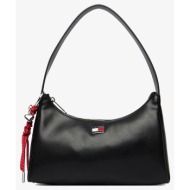tommy hilfiger tjw city charm shoulder bag aw0aw18458-bds black