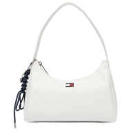 tommy hilfiger tjw city charm shoulder bag aw0aw18458-ybl ecru