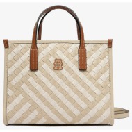 tommy hilfiger th city mini tote aw0aw18393-0f4 biege