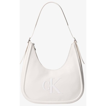 calvin klein jeans bold ck crescent bag lv04f3427g-4lx cream