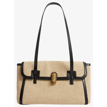 ted baker kkylii twist lock detail raffia tote bag